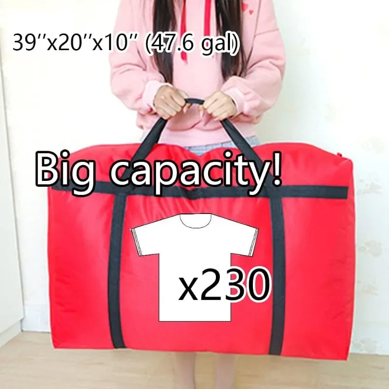 3pcs Extra Large 47.6 gal Heavy duty Storage Bags with Strong Handle, Travel Duffel Clothes Bags for Moving, Travelling