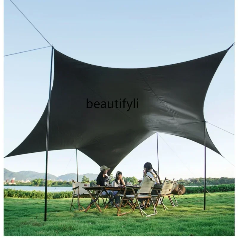 

LXOutdoor Canopy Sun-Proof Rain-Proof Titanium Silver Glue Outdoor Shelter Camping Pergola Sunshadesss