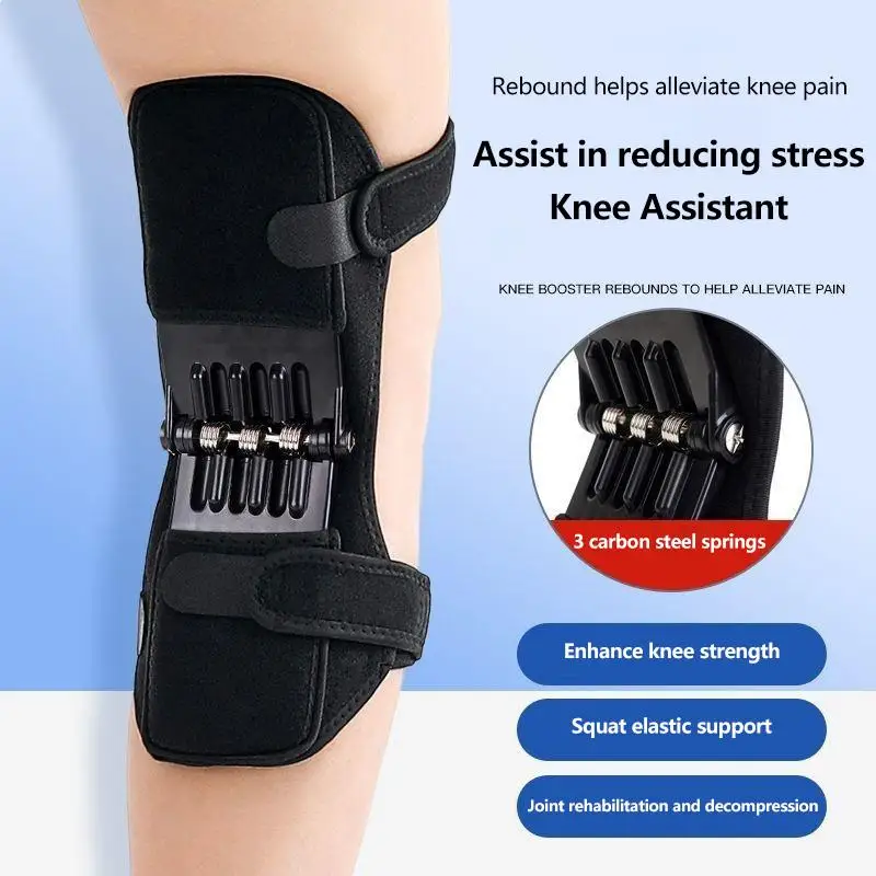 1 Pc Old Cold Leg Protection Knee Protection Booster Power Support Knee Pads Powerful Rebound Spring Force Reduces Soreness