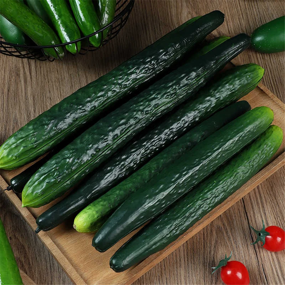 

fake artificial vegetables props Kitchen dining room hall hotel restaurant store shop decoration simulation cucumber model