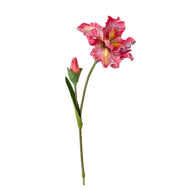 

1 flower 1 stamen short branch iris flower simulation flower bouquet EVA feel leafless two ends oil painting Alice fa