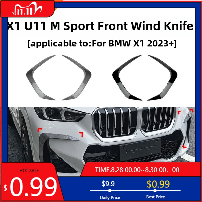 

Горячие украшения для BMW X1 U11 2023+, модель переднего воздушного ножа, вентиляционное отверстие, автомобильная наклейка, трансграничная внешняя модификация автомобиля, аксессуары Int