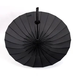 New Katana Umbrella Japanese Black Removable Handle Automatic Long Handle Rainproof Samurai Sword Rain Gear