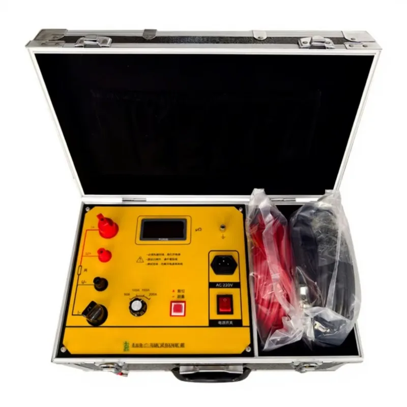 

200A Contact Resistance Tester Microohm Meter Loop Resistance Tester With Printer Portable Circuit Breaker Ohmmeter