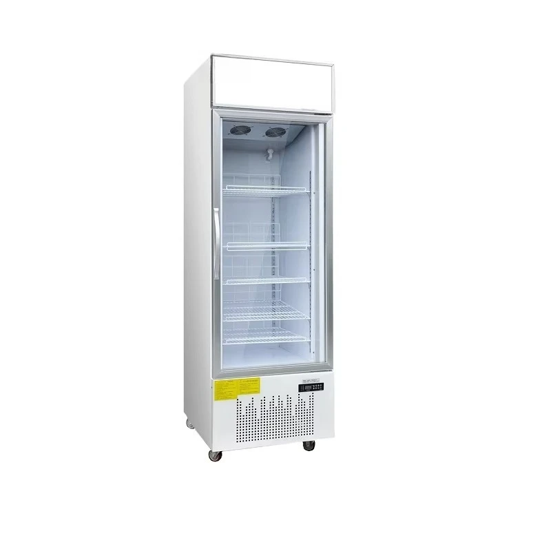 Supermarket ice cream display freezer, upright refrigerator, single-glass door freezer display freezer