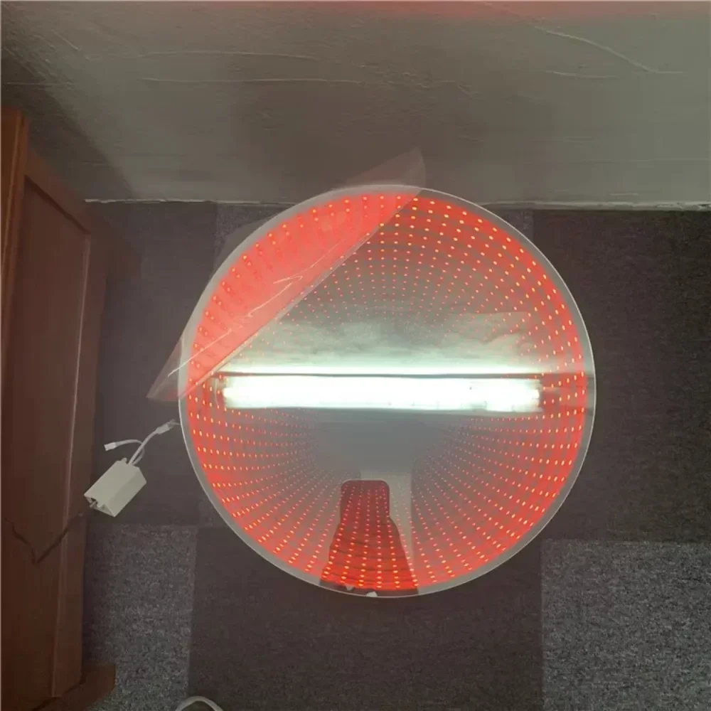 For Round Infinity Abyss Mirror Small Self Adhesive Aesthetic Korean Style Mirror Modern Creative Unique Spiegel Household Goods