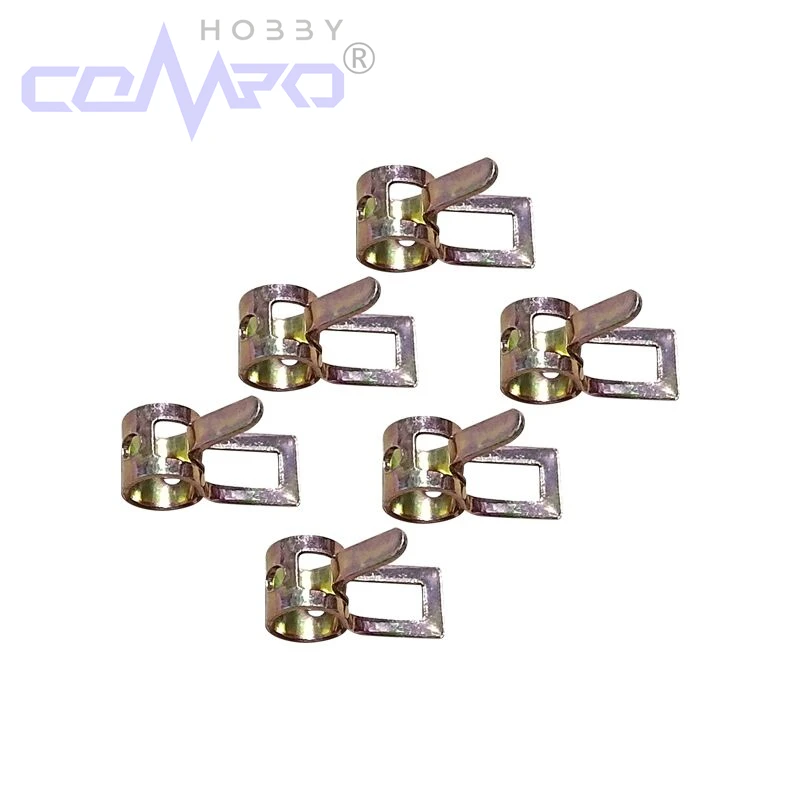 10 Pcs ชุบสังกะสีการใช้สายคลิปยึด 4-6 และ 8 มม.ท่อคลิปสําหรับท่อ/หลอดโลหะการใช้คลิปสําหรับ RC ถังอุปกรณ์เสริม