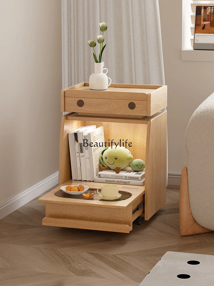 Log Wind Side Table Robot Corner Cabinet Living Room Storage Storage Trolley Multifunctional Movable