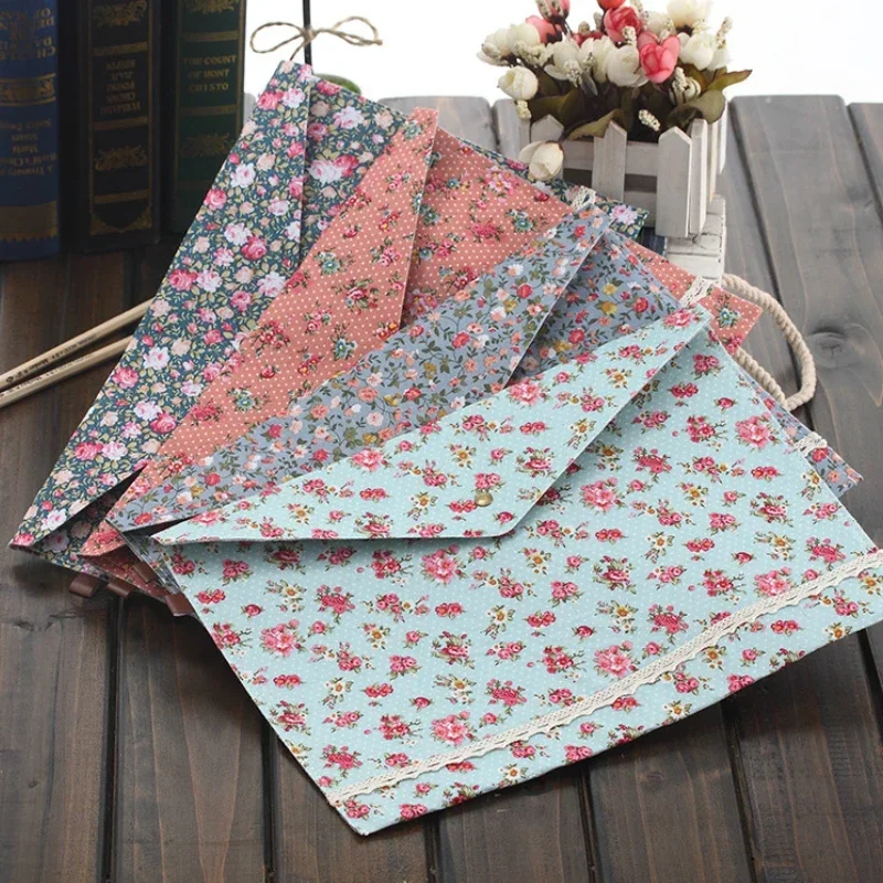 A4 Elegant Soft Felt File Folder Document Bag Floral File Bag Folder Student Teacher Stationery School Office Supplies