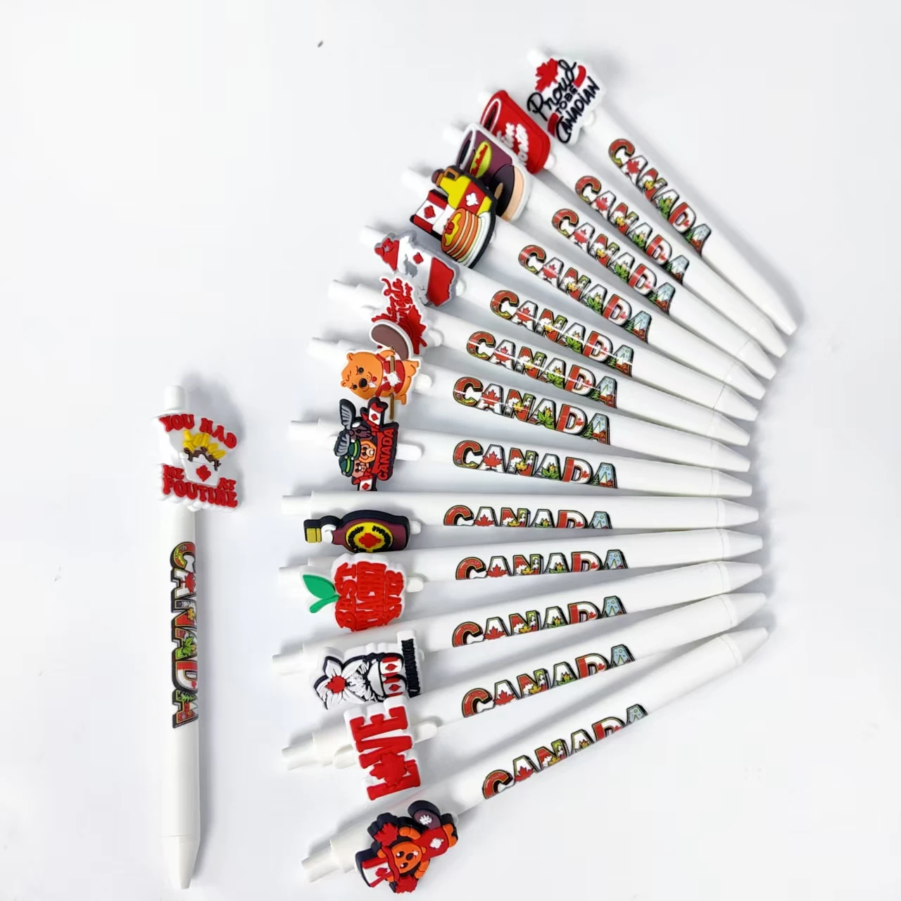 

18Pcs/28Pcs Canadian Themed Ballpoint Pens, Canadian Style Special Pens, Quick-Drying Retractable Ballpoint Pens