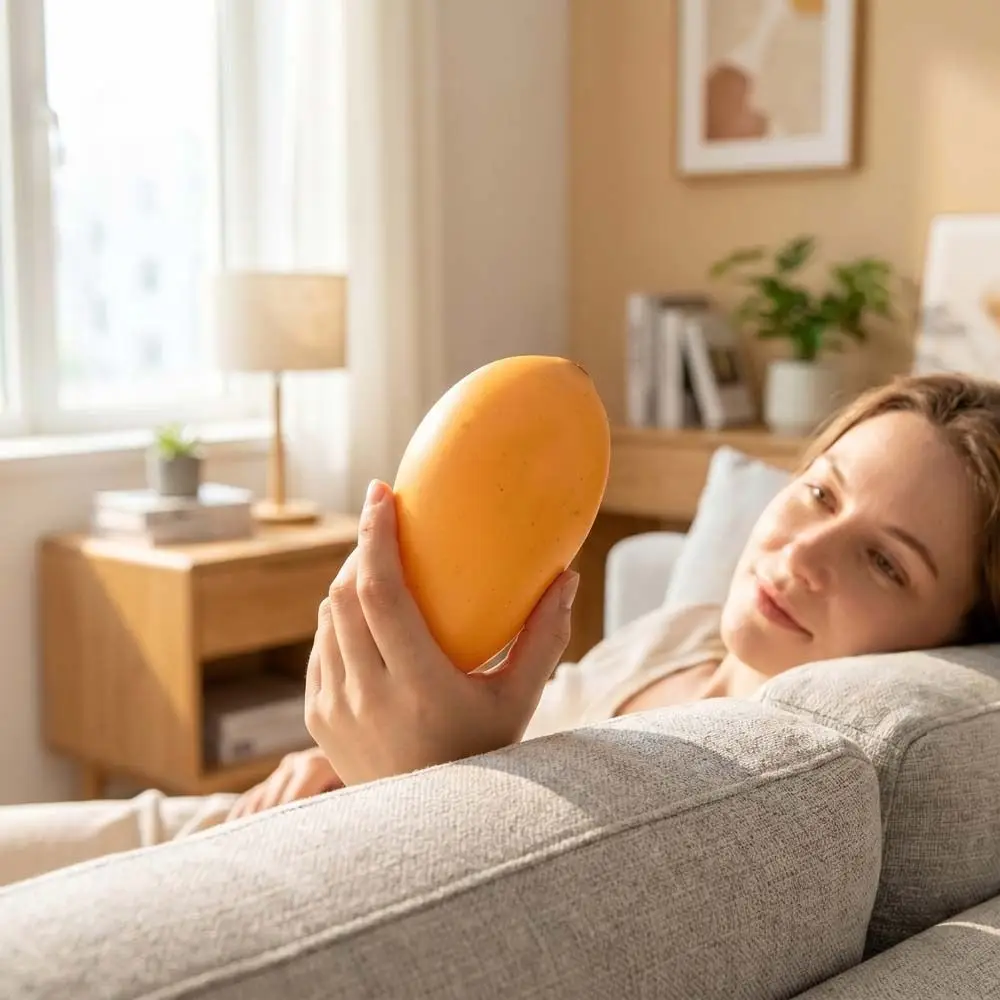 

Desktop Ornament Realistic Mango Squishy Toy Fast Rebound Super Soft Mango Squeeze Model 15cm Simulation Fruit Pinch Home