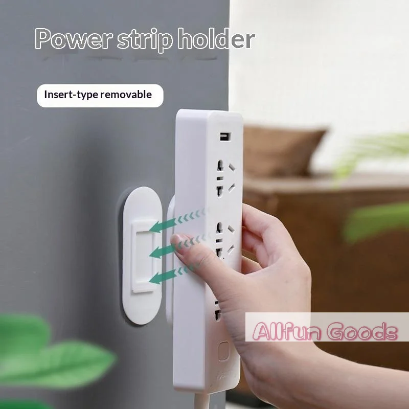 2pcs Adhesive Socket Holder Versatile Cable Management System Heavy Duty Socket Fixer Bracket Stand For WiFi Routers Remote