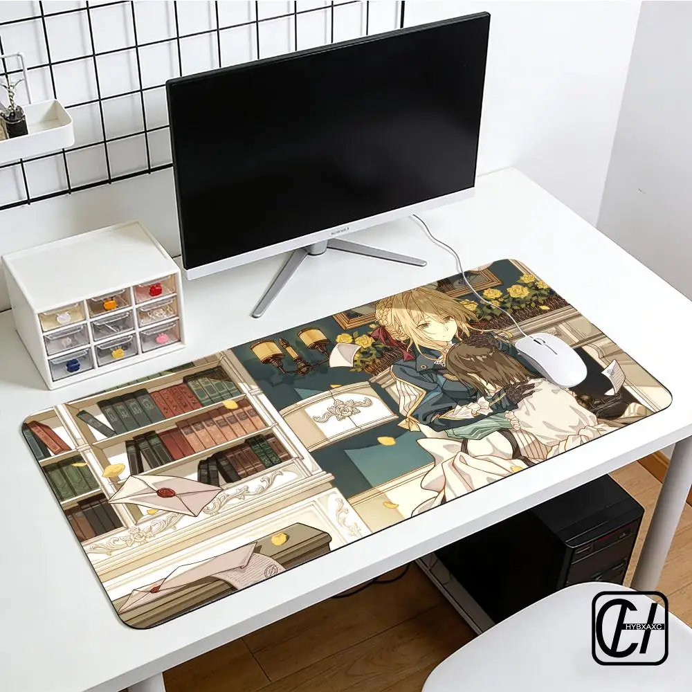Anime V-Violet E-Evergarden Mouse Pad E-Sports Gaming Mouse Pad Oversize Personalized Desk Pad Keyboard Mouse Pad Carpet XAXC