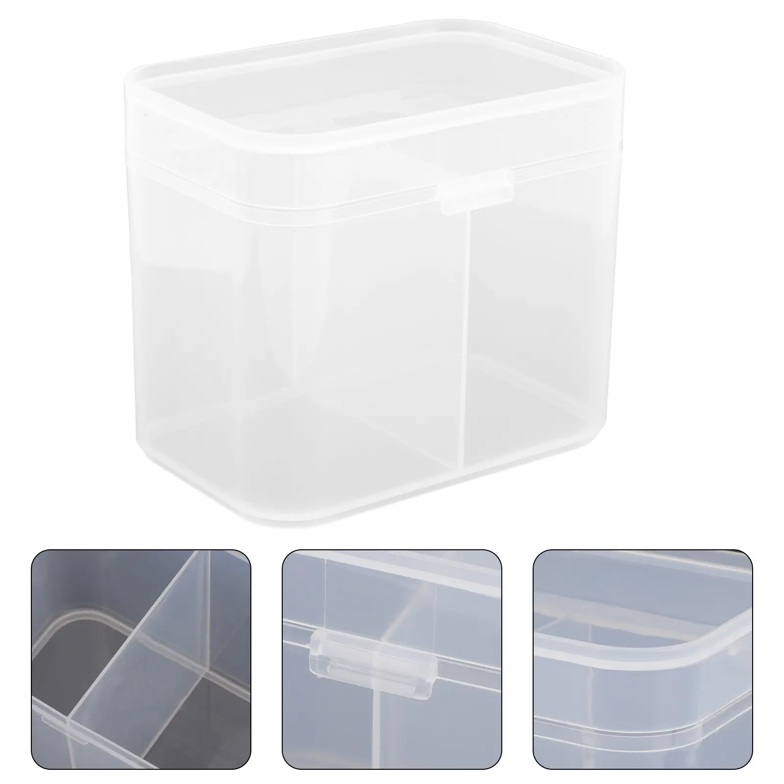 

2Pcs Nail Cotton Pad Box with Lid Sturdy Sealing Design for Makeup Artists Compact Lightweight Organizer for Salon Home Use