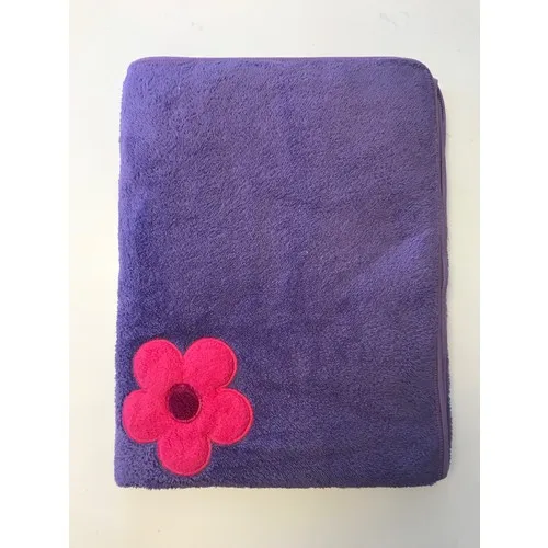 Lilac Wellsoft Embroideried Fleece Blanket