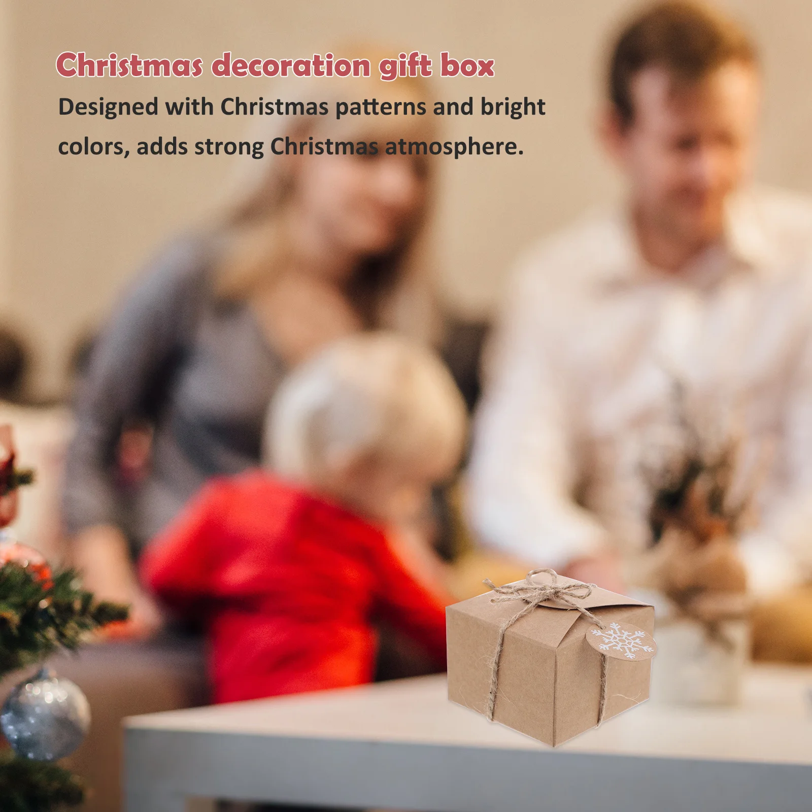 

1Set Christmas Gift Box Premium Quality Sturdy Holiday Candy Boxes for Party Favors Decorative Calendar Packaging Bright Festive