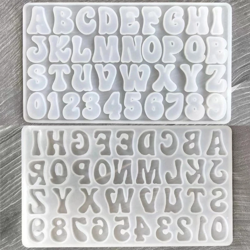 English Silicone Mold Letter Number Resin Mold for Home Decoration R3MC