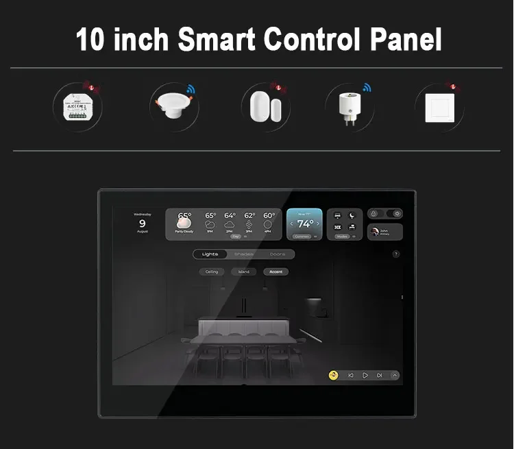 Smart Home Tuya 10 Inch IP&WIFI Security System KNX Touch Panel