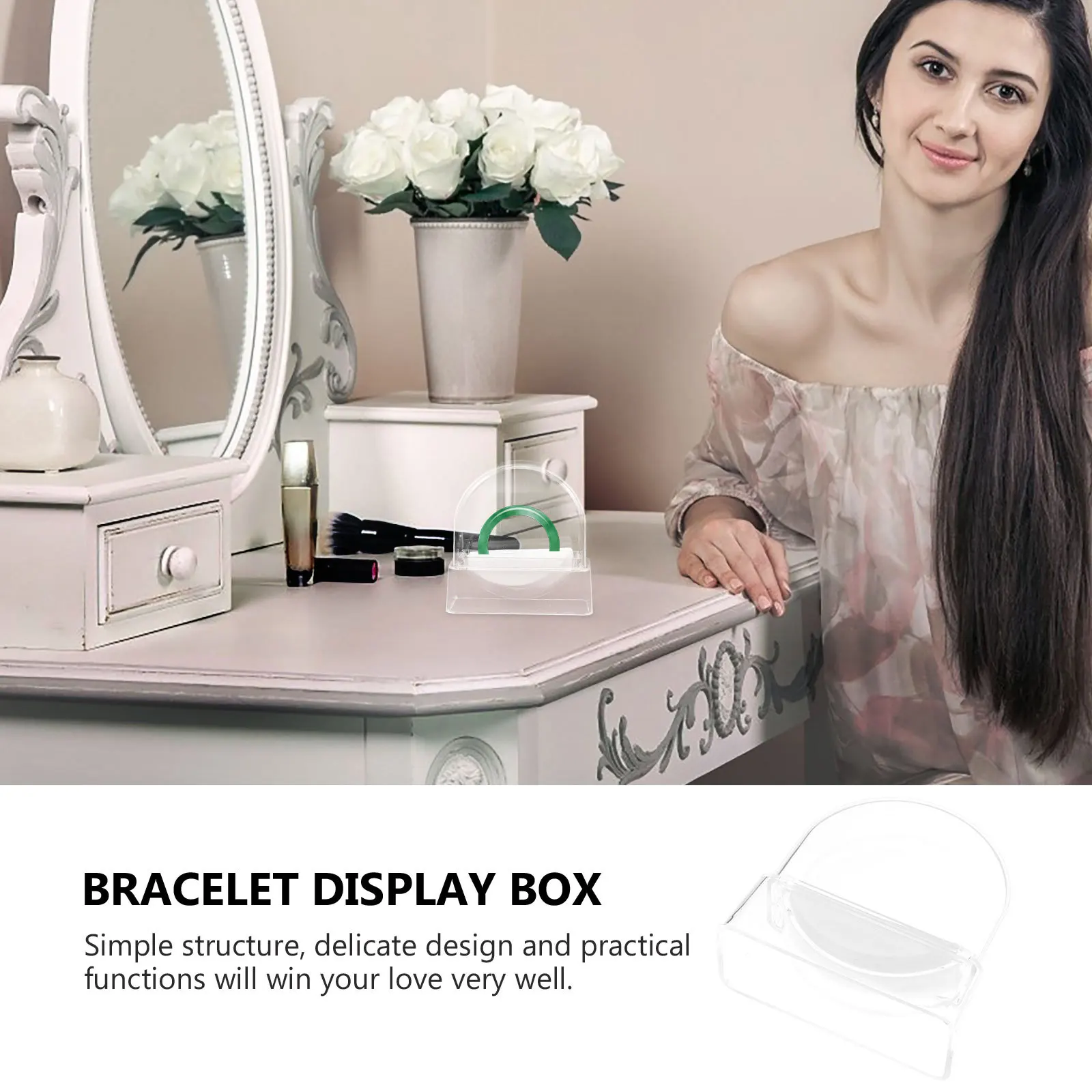 

Акриловая подставка для браслетов. Прозрачный и элегантный дизайн для простого размещения и практичного использования. Подставка для демонстрации браслетов.