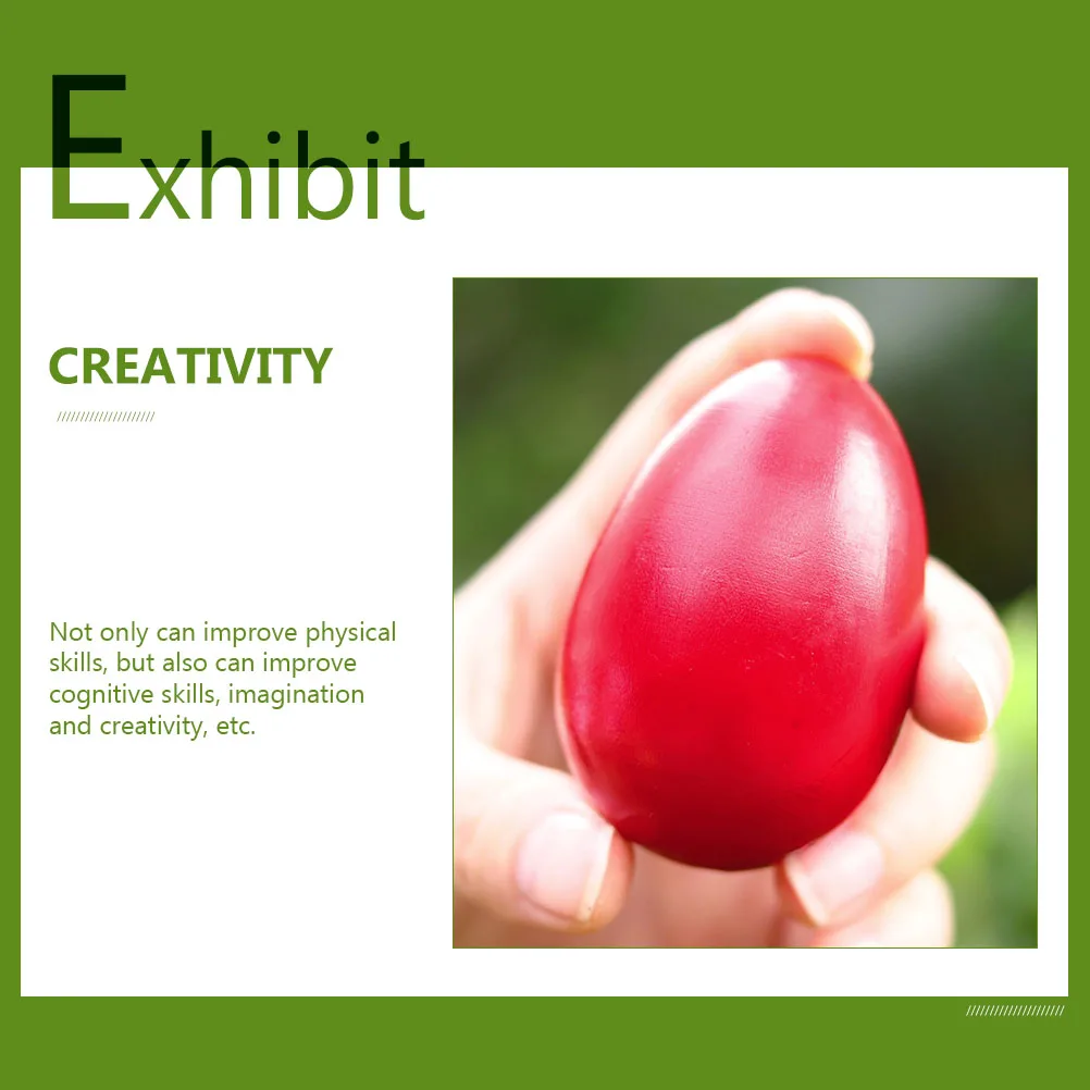 4 Uds. De huevos de arena de madera, huevos coloridos para bebés y niños, instrumento Musical de hierro de percusión