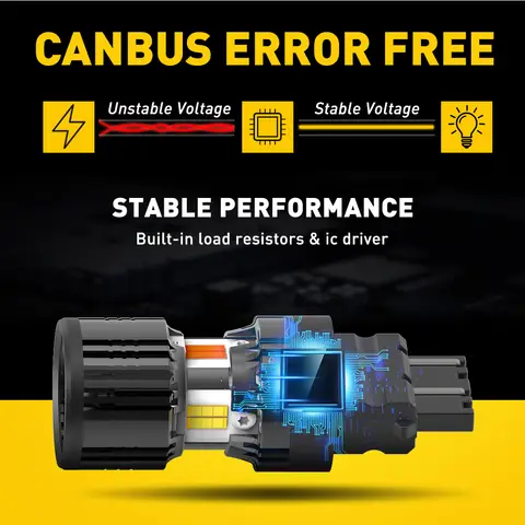 AUXITO 2 st Canbus T25 3156 3157 P27W P27/5W LED-lampa Dubbelfärgad Gul Vit Switchback DRL T20 7443 7440 Backljus Backljus 10 best sales LED T25 - №5