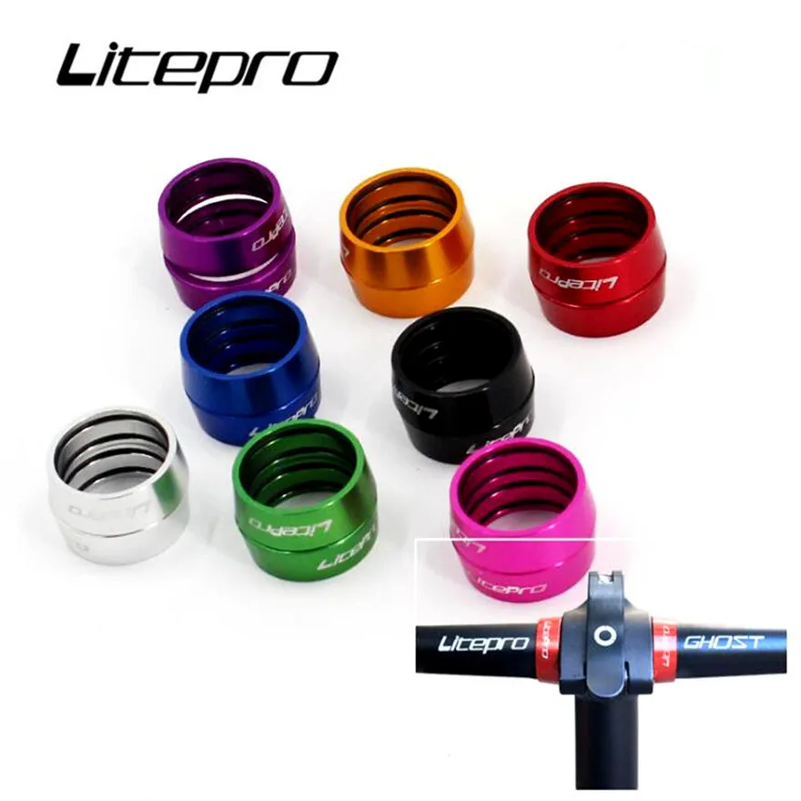 Litepro Folding Bike Straight Handle Bar Fixed Cover Stop Collar Space Ring MTB Bicycle 25.4MM Handlebar Spacing-rings