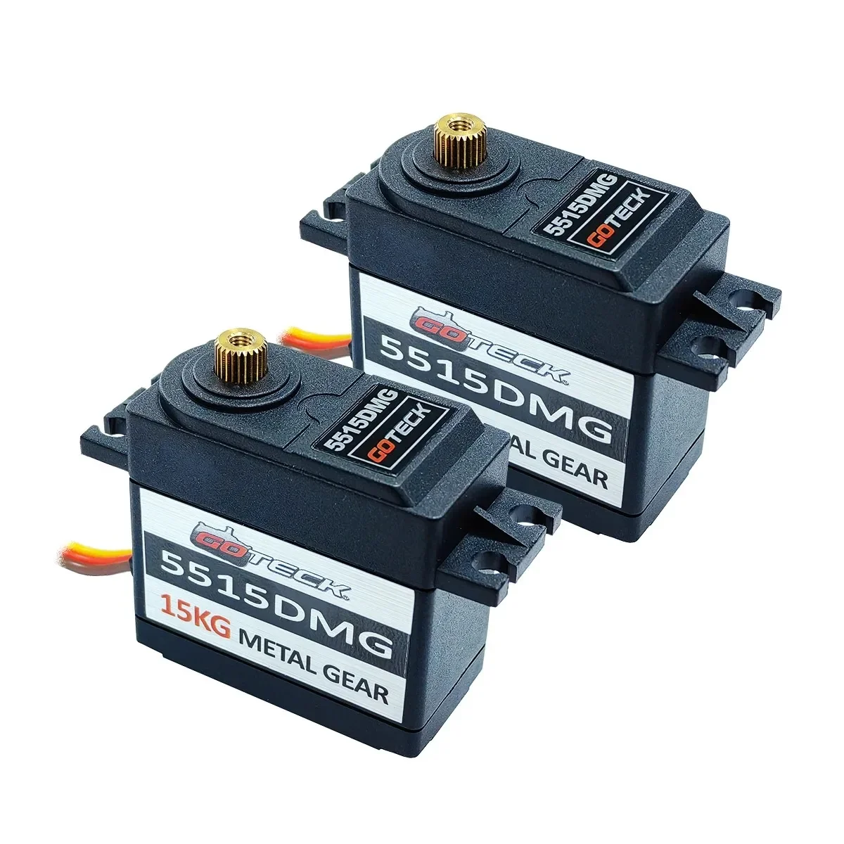 GOTECK 2PCS Full Metal Gear Servo digitale con servo clacson 25T per RC Car Boat Elicottero ad ala fissa Aereo Robot giocattolo