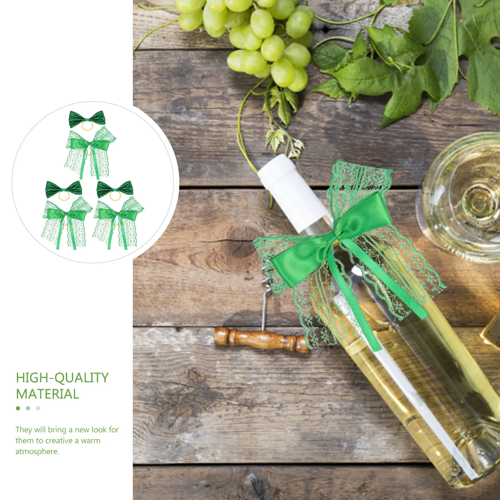 

Wine Bottle Decorations Mini Bow Ties St Patrick Day Party Crafts DIY Home Accessories Photo Props H
