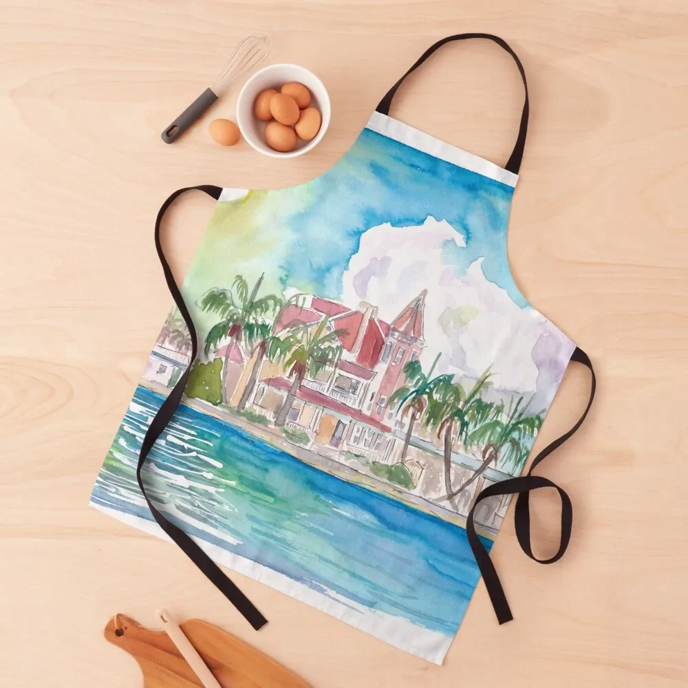 

Southernmost Key West Florida Water Reflections and House Apron For Man japanese style restaurant accessories Apron