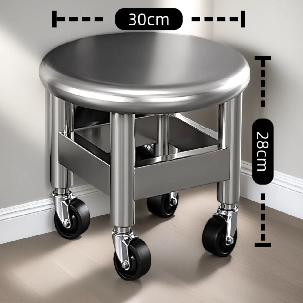 Picture 5: Universal wheel low stool stool with wheel household with baby round stool beautiful seam
