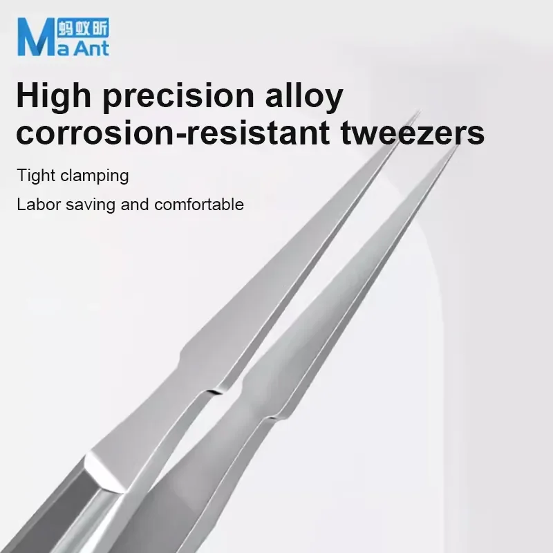 MaAnt SS-A SS-A1 SS-J Non-Magnetic Precision Tweezers Stainless Steel Mobile Phone Sharp Flying Line Super Hard Repair Forceps