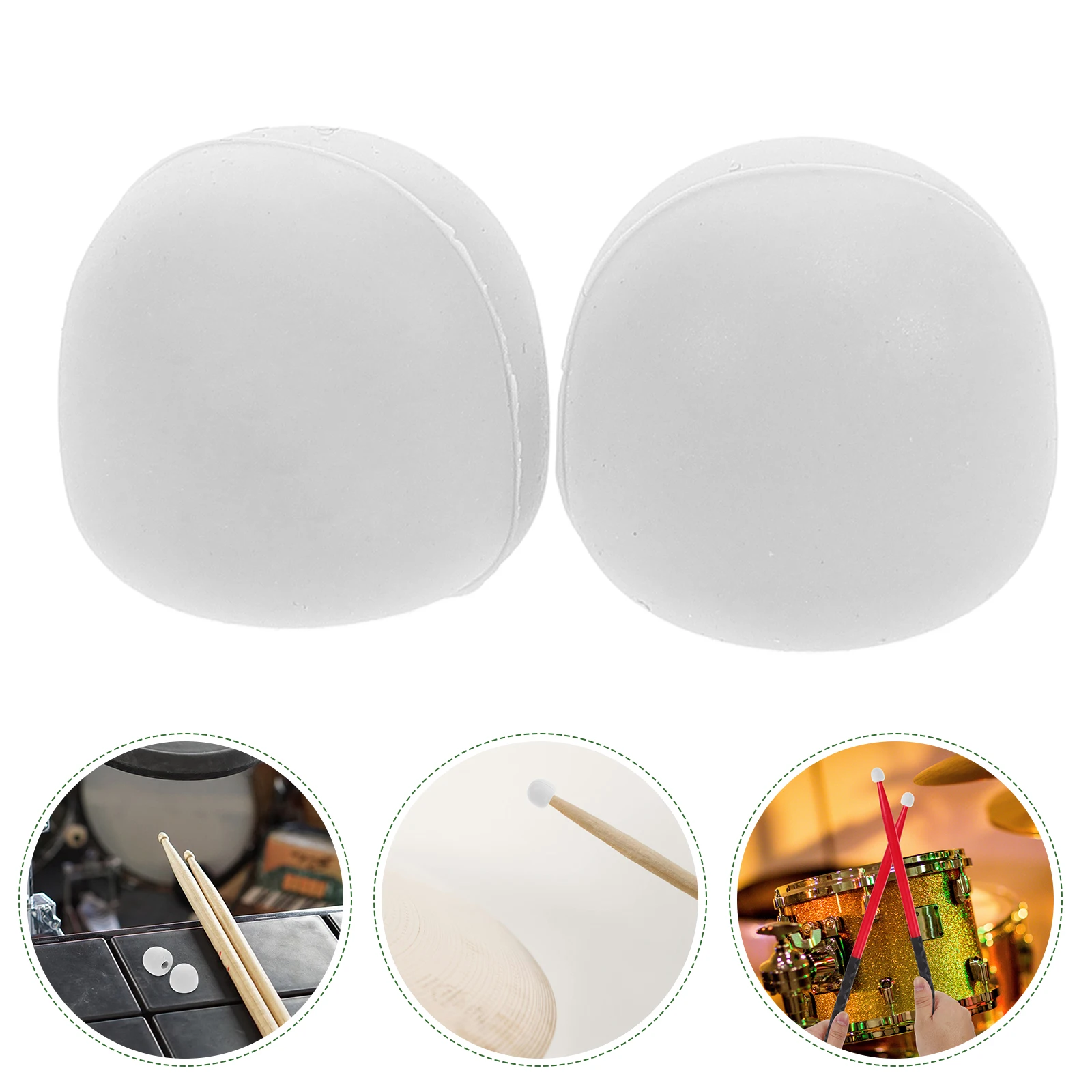 

Silent Hammer Head Drum Practice Tips Replace Room Mute Tools Stick Silica Gel Drumstick Caps
