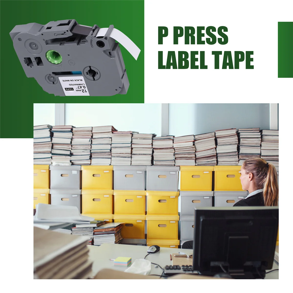 N35R_DU 5-Pack Label Maker Tape for Brother TZe-231 TZ-231 Laminated P-Press