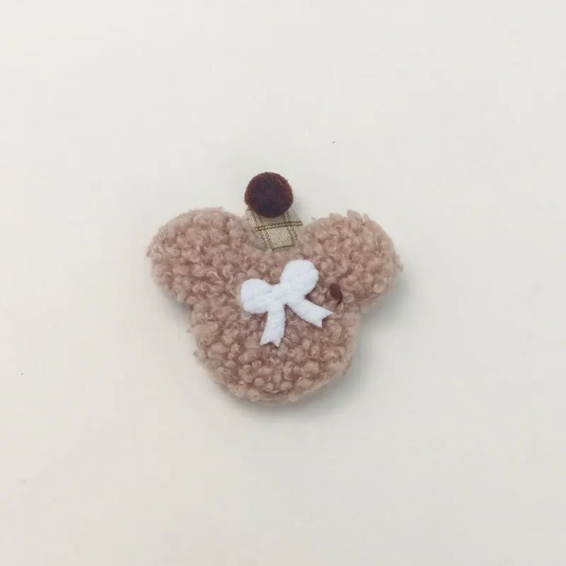 10 Stück 5,5 x 5 cm große, gepolsterte Plüschbären-Applikationen für DIY-Haarspangen, Schals, Hüte, weiche Spielzeug-Dekorationszubehör-Patches – Detail 4