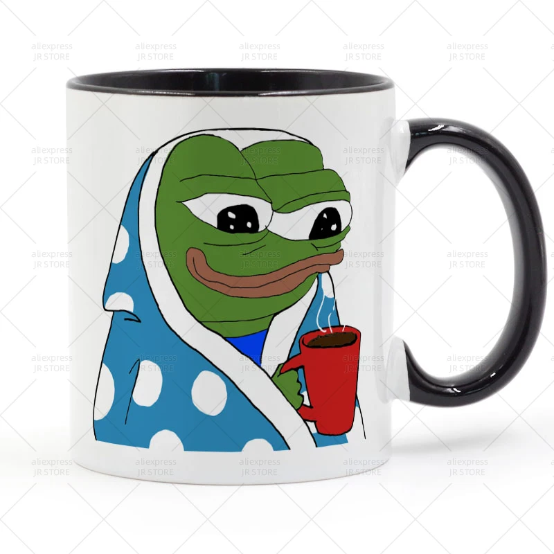 Peepo Cozy Pepe the Frog Mug Ceramic Cup Gifts 11oz