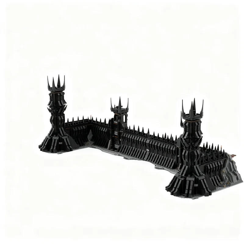 

6339PCS MOC Fantasy Ringsed Movie Collection Black Gate Dark Castle Model Custom Puzzles Architecture DIY Assembly Toy Gift Fun