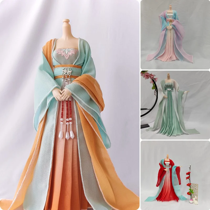 

OB27 Barbi 1/6 Figure Doll 1/4 1/3 BJD Ancient Costume Hanfu Fairy Dress For BJD/SD YOSD MSD SD13 Clothes Accessories A1322