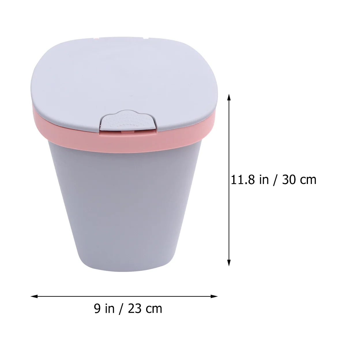 1 قطعة سلة المهملات الضغط على زر سعة كبيرة مربع سلة المهملات البلاستيكية إغلاق صامت لا رائحة المطبخ الحمام المنزل استخدام الوردي L