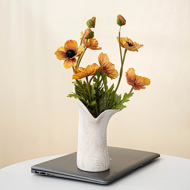 

CAPIRON скандинавская керамическая ваза уникальной формы, минималистичный эстетический орнамент, цветочная композиция, держатель для букета, центральная часть, домашний декор