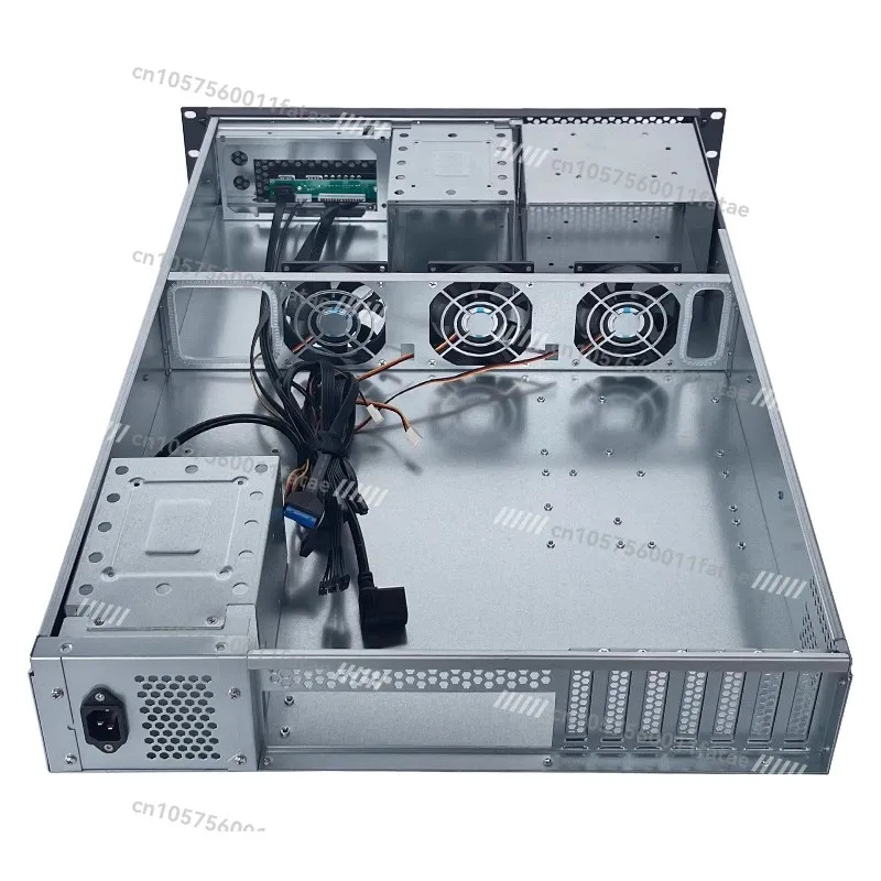 هيكل صناعي مثبت على الرف مقاس 19 بوصة 2U هيكل خادم ATX آمن بـ 6 فتحات مع مروحة 5.25 قرص 650 مم مسكن تخزين