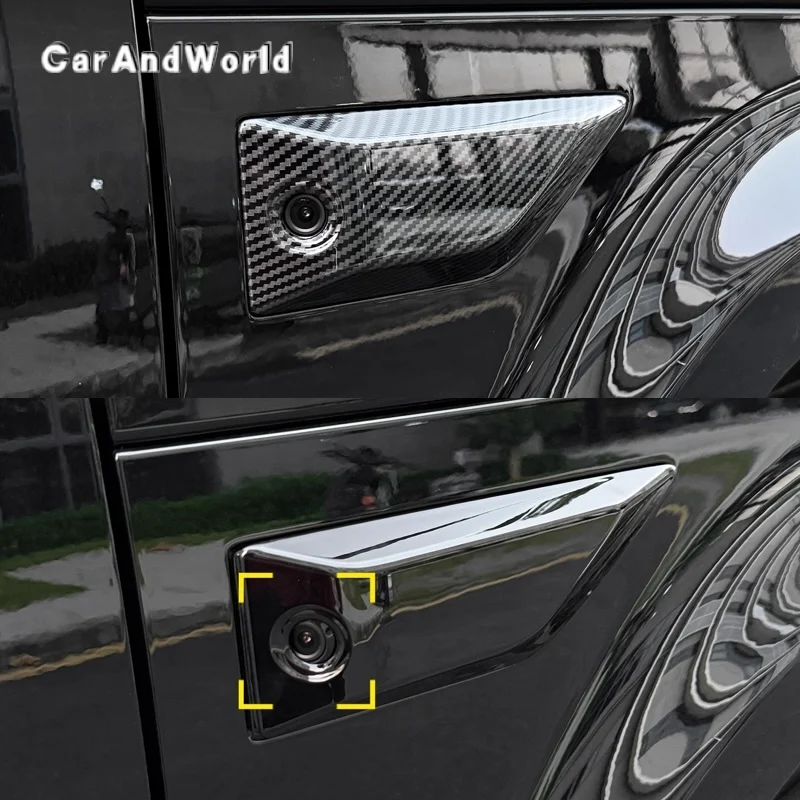 

Black Chrome Body Front Fender Skirts Cover Side Leef Plate Camera Trims Car Accessories For BYD Equation Leopard Titanium 7