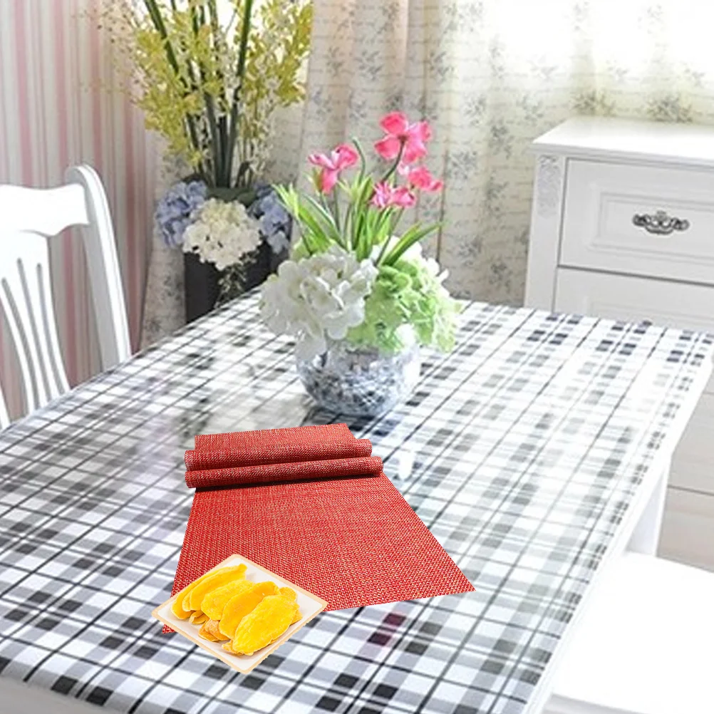 

Woven Tablecloth Rectangular Brown For Buffet Picnic Dining Tables Stain Scratch Spill Protection Easy Clean Party