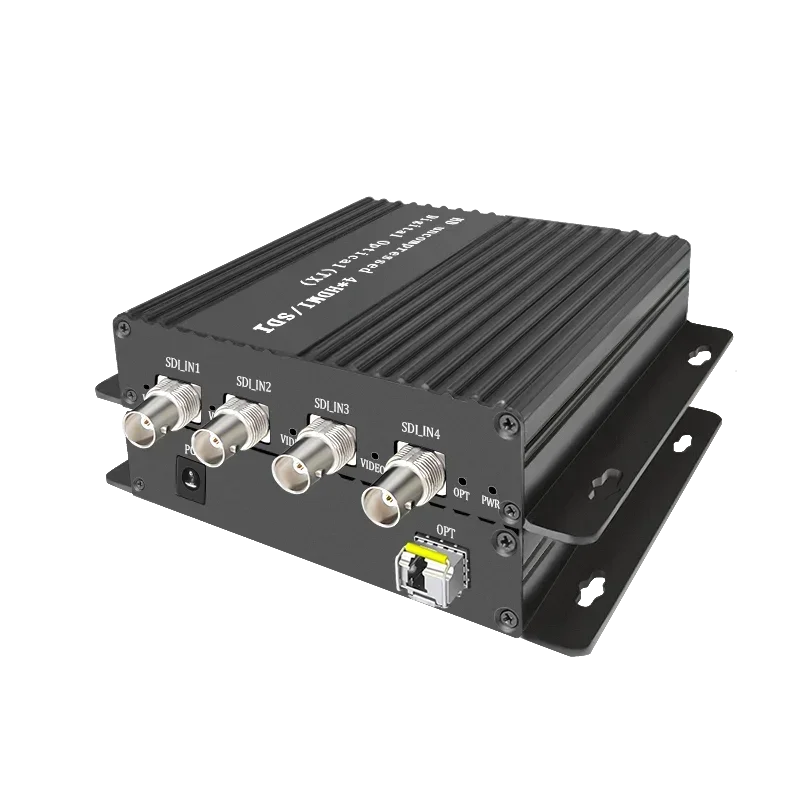 Hd SD 3G Fiber Converter Video Transmitter 10Gbps LC Video Fiber SDI 4-Channel Optic Transmitter