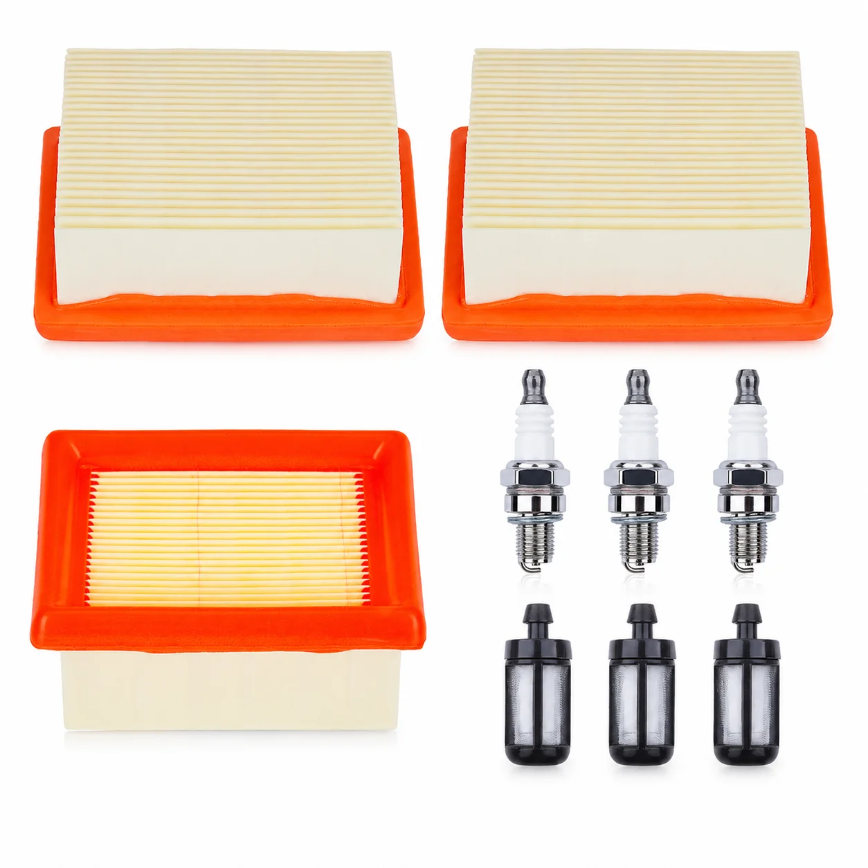 3-Pack Replacement Air Filter Fuel Filter Spark Plug For Stihl BR800 X C-E Magnum BR800C Blower Parts OEM 0000 350 3518 CMR6H