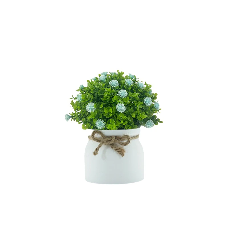 1pc Artificial Bonsai Fake Plant Flower Potted Plant Grass Plants Pot Ornament For Wedding/Party Home Garden Decorative