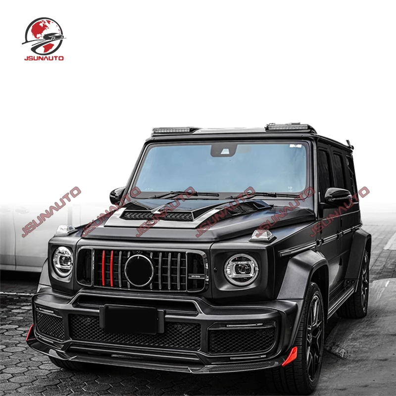 New Arrival W464 G63 Tuning B900 Rocket Style Dry Carbon Front Lip Part For Benz G350 G500 19-23 Front Bumper Splitter