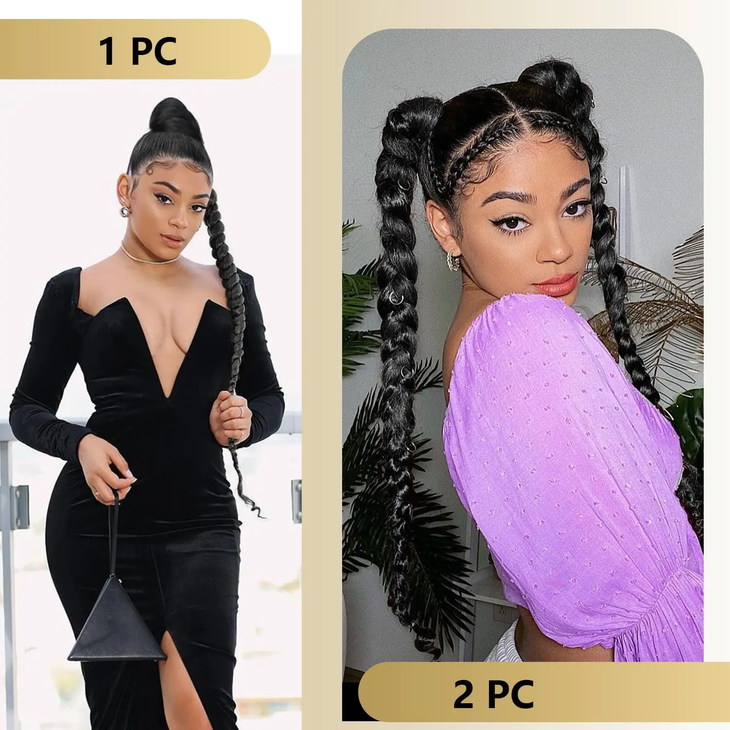 ذيل حصان طويل مضفر للنساء 34 بوصة الرباط الاصطناعي DIY ذيل حصان ياكي مستقيم كليب في الشعر التمديد للاستخدام اليومي