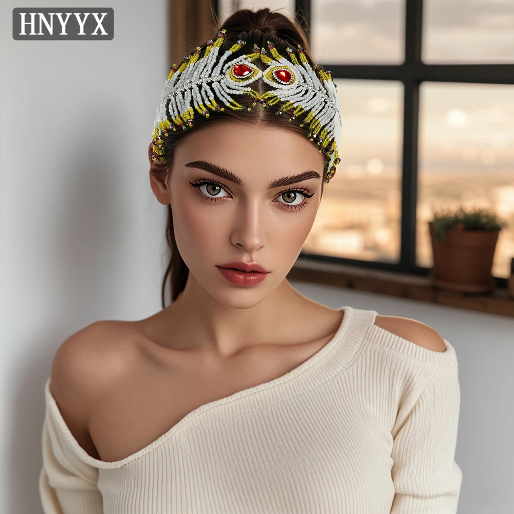 

YouLaPan Bridal Wedding Beaded Headband Hand Woven Exquisite Rhinestone Women's Banquet Dancing Party Hair Accessory YXA196