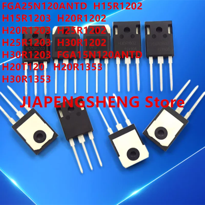 Tubo do poder do fogão da indução, IGBT, FGA25N120ANTD, FGA15N120ANTD, H15R1202, H20R1202, H30R1203, H25R1203, H30R1203, A 247, 1PC