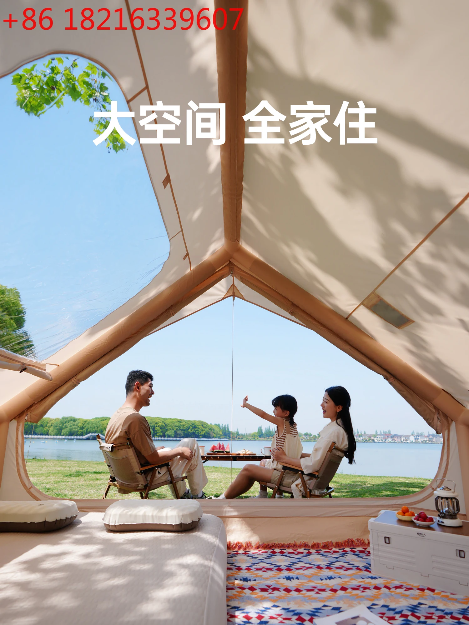 

Inflatable tent outdoor winter camping full kit hut house style thickened
